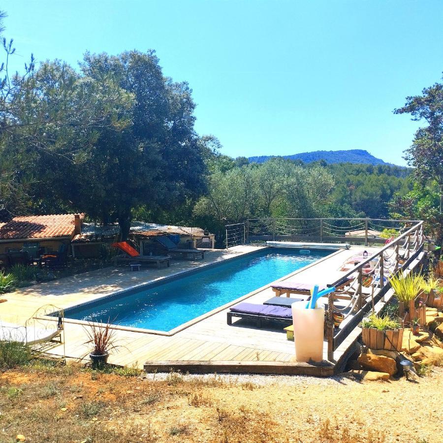 Arche De Noe Atypique, Boheme , Nature, Piscine Chauffee De Paques A Toussaint , Spa , Sauna , Loisirs Le Beausset Exteriér fotografie